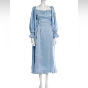 Aje Blue Cut- Out ALine Midi Dress, New with tags. PRICE TO SELL AND FIRM